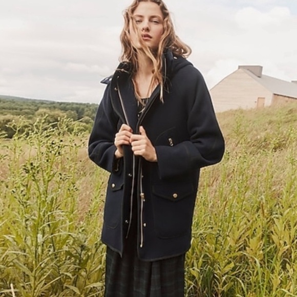 J. CREW Chateau Parka Stadium Cloth
Wool Hood Coat Size 00 - Picture 3 of 16